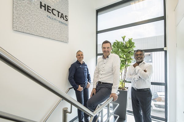 Schoonmaakbedrijf Hectas de heren Diederik Barten, Hemrsdj Badloe en Martijn Blijleve in Amsterdam