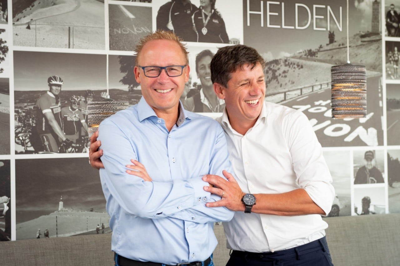 Elbert Jan Hesse (links) samen met Jacco Vonhof, eigenaar van Novon Schoonmaak.
