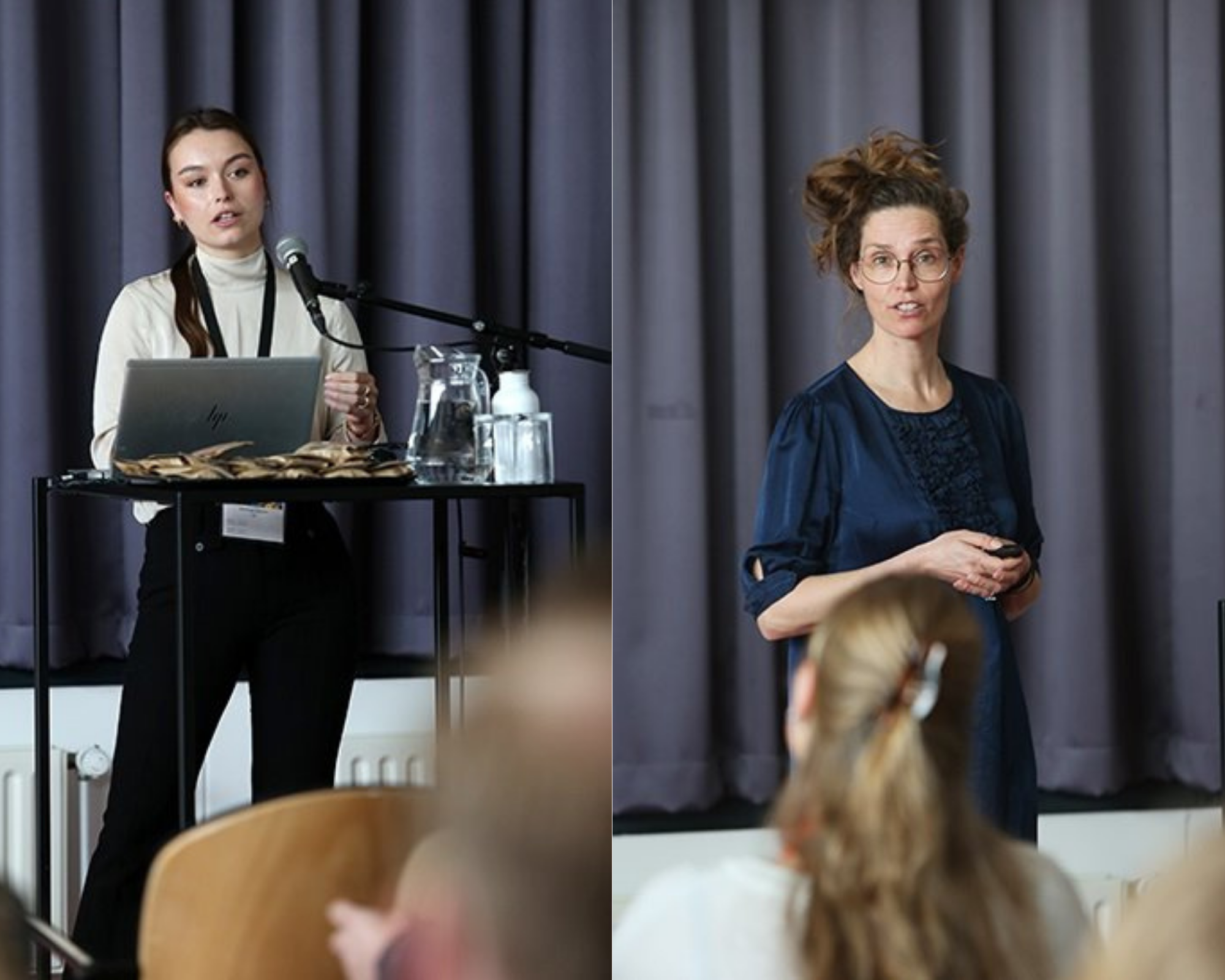 Danique Lindner (links) en Esther ter Braak van ISS Facility Services