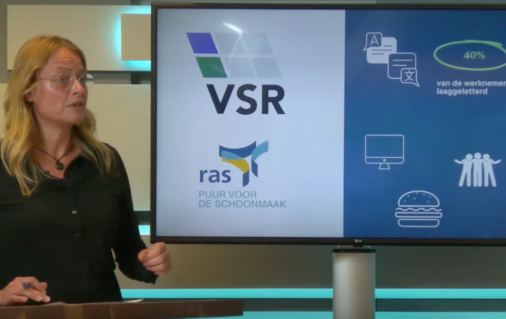 Rita Brouwer tijdens een eerder webinar van VSR