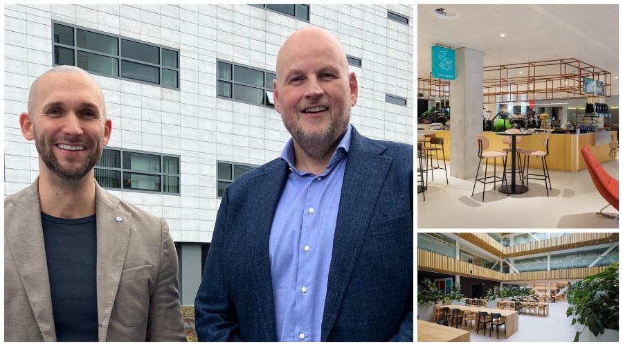 Marcel Boltjes (rechts), Competence Manager Service Design & Hospitality bij ASML Global en Iwan de Kluys, Senior Demand Manager FM voor ASML NL.