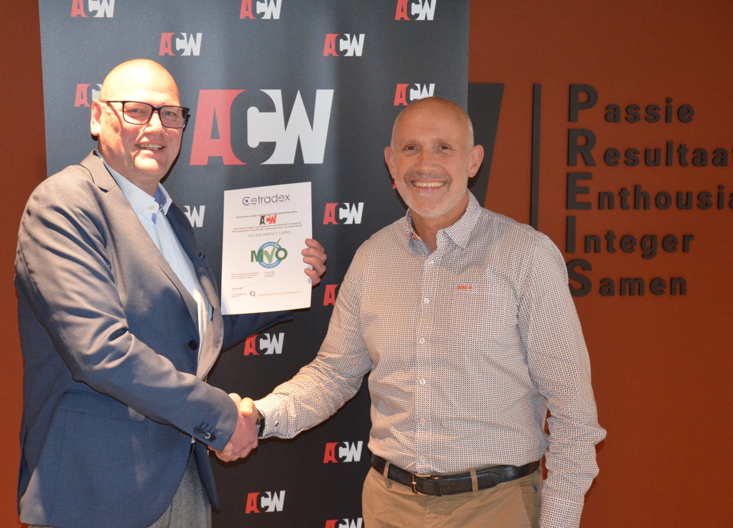 ACW BV behaalt MVO-keurmerk Social Impact Label 