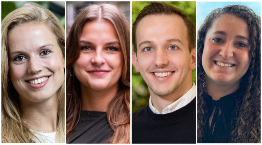 Marlinde Straten, adviseur Huisvesting bij Rijkswaterstaat, Amber Gelderblom, consultant VFM Facilty Expert, Stefan van den Haselkamp, facilitair manager bij Energiebeheer Nederland en Jamila Azahiri, facility manager bij Hago Airport Services.