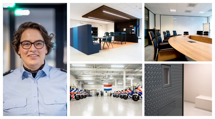 Kolonel Linda en een impressie van de werkomgeving. Foto Kick Smeets en archief Mediacentrum Defensie, KMarMagazine