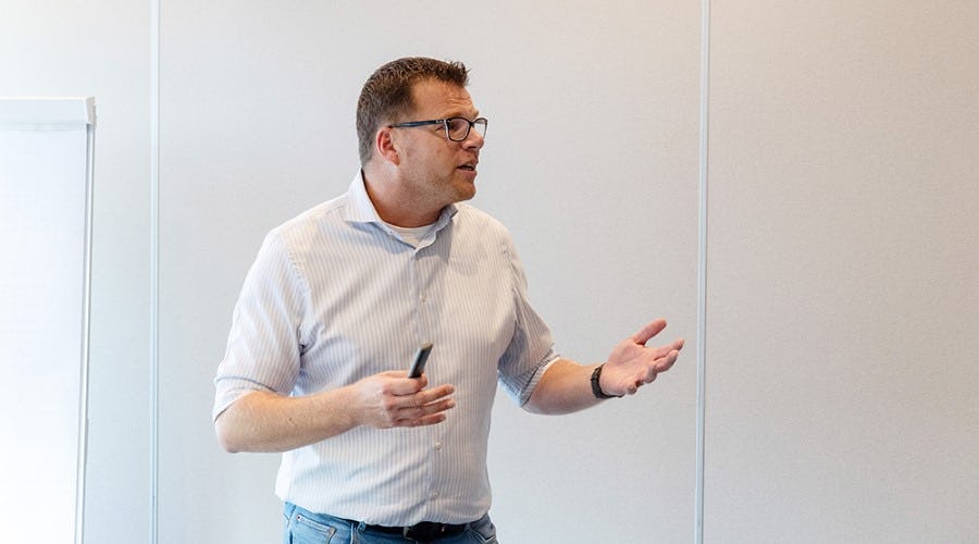 Ernst-Willem van Drumpt op het Facto Congres 2024 (Beeld: Herbert Wiggerman)