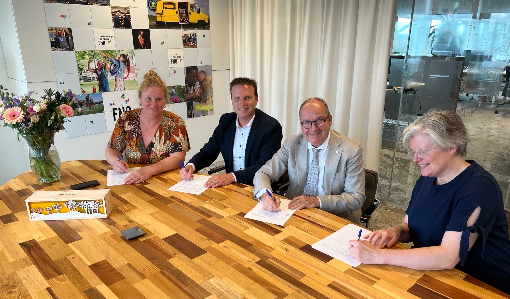 Vlnr.: Cindy Broersen (Breedweer), Jack Stuifbergen (Breedweer), Henk van Eijk (Breedweer) en Ann Kusters (FNO).