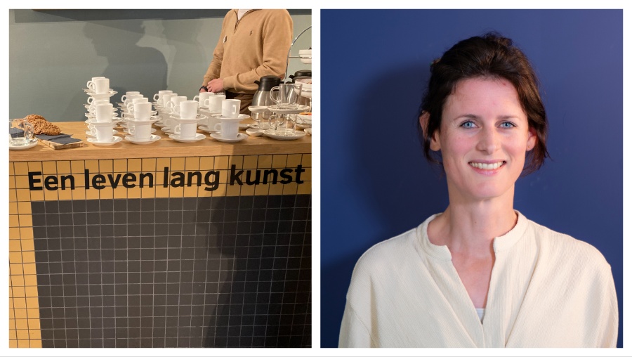 Barmeubel in de ontvangstruimte van het Rosa Spier Huis in jaren 30 stijl (beeld redactie Facto)