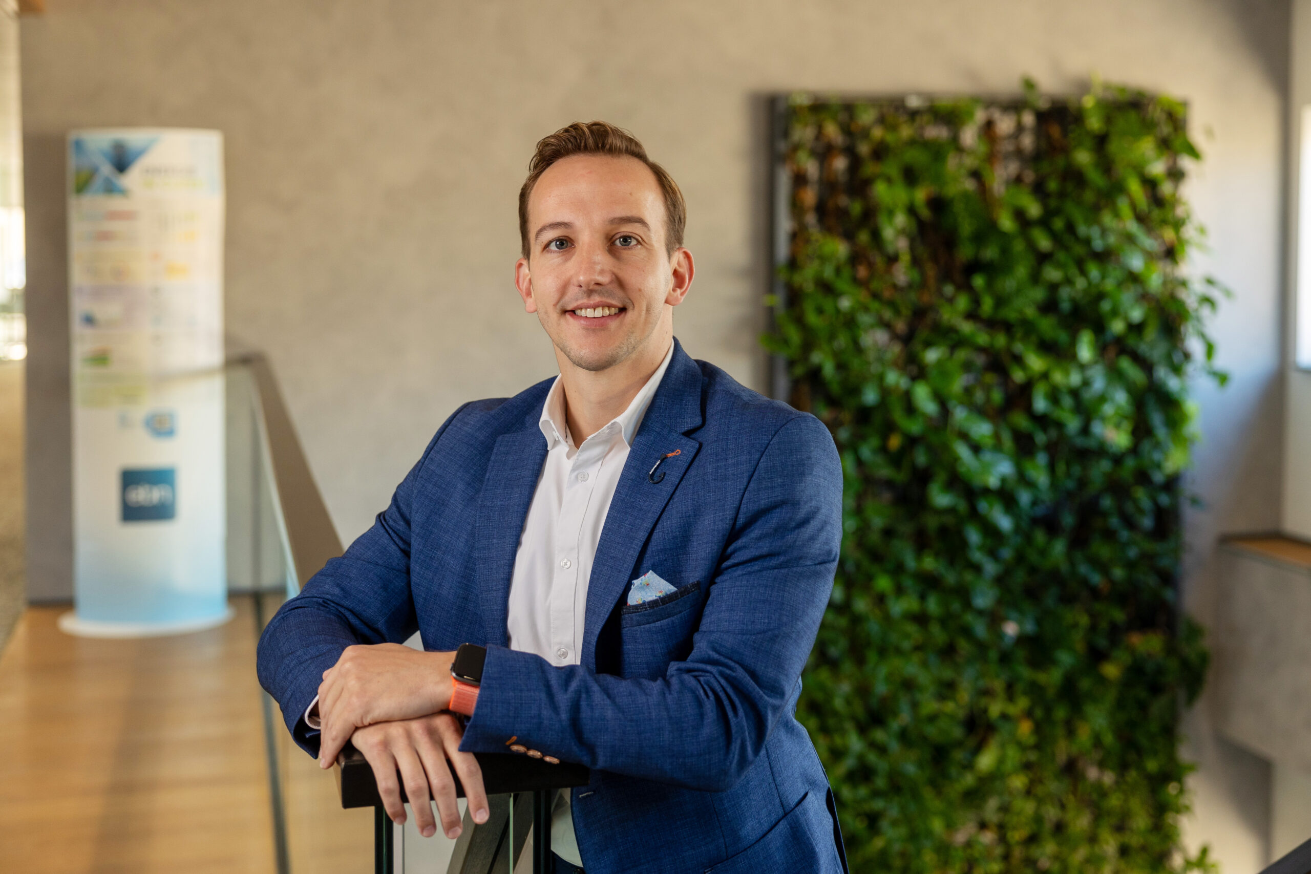 Facility manager Stefan van den Haselkamp bij het publieke energiebedrijf Energie Beheer Nederland (EBN).