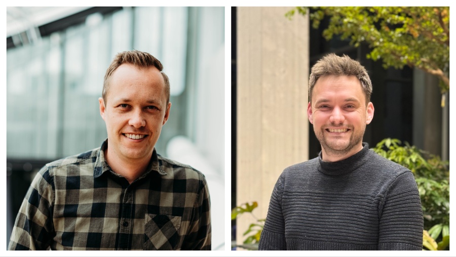 Stijn van den Acker, Facility Manager DPG Media (NL en België) en Immo Smit, Project Manager Facilitair DPG Media