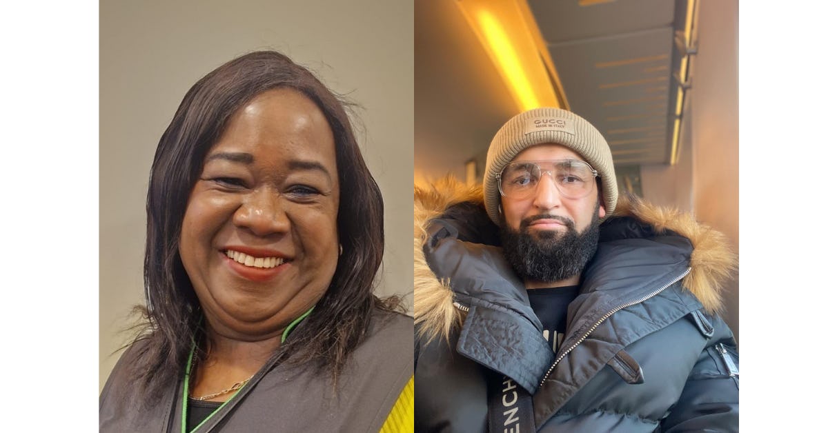 Silvana Feller (presidente) en Ibrahim Dinsi (vicepresident). Foto's: FNV Schoonmaak