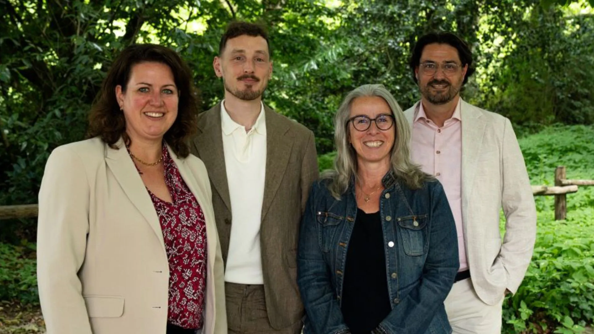 Van links naar rechts: Calijn Rinia, Thomas Ibelings, Natalie Hofman en Paul Omta
