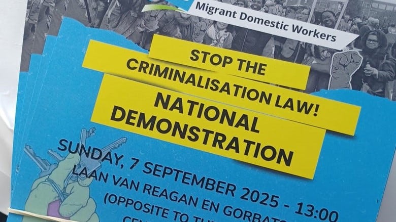 FNV Schoonmaak demonstreert tegen asielwet