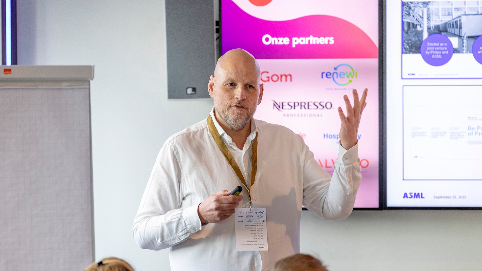 Marcel Boltjes tijdens het Facto Congres 2025. Beeld door Herbert Wiggerman