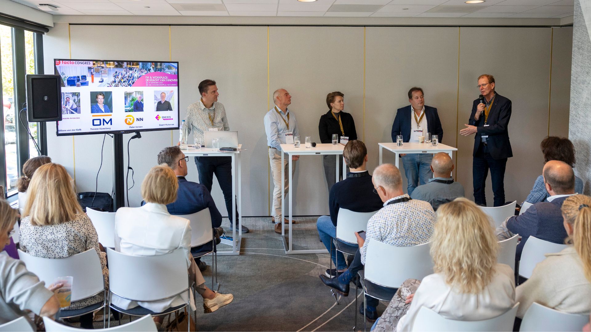 Het rondetafelgesprek over strategisch huisvesten, Facto Congres 2025. Beeld Herbert Wiggerman