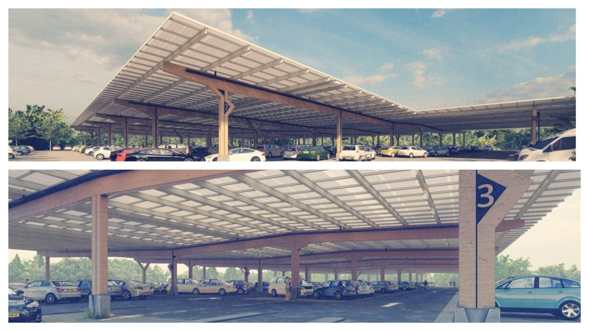 Zonnecarport Achmea sfeerimpressie (beeld: Achmea)