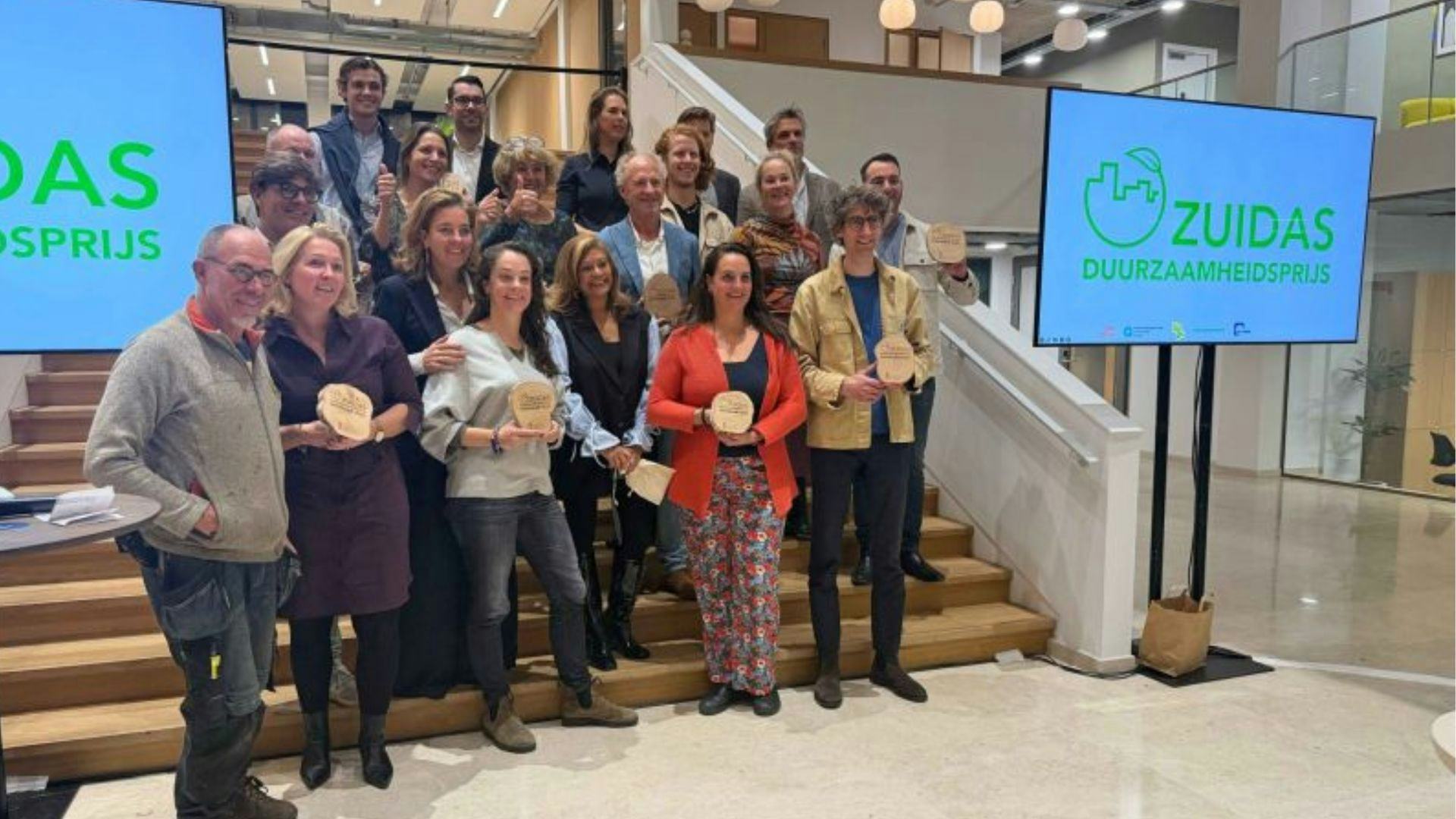 De winnaars van de Zuidas Duurzaamheidsprijs 2025.