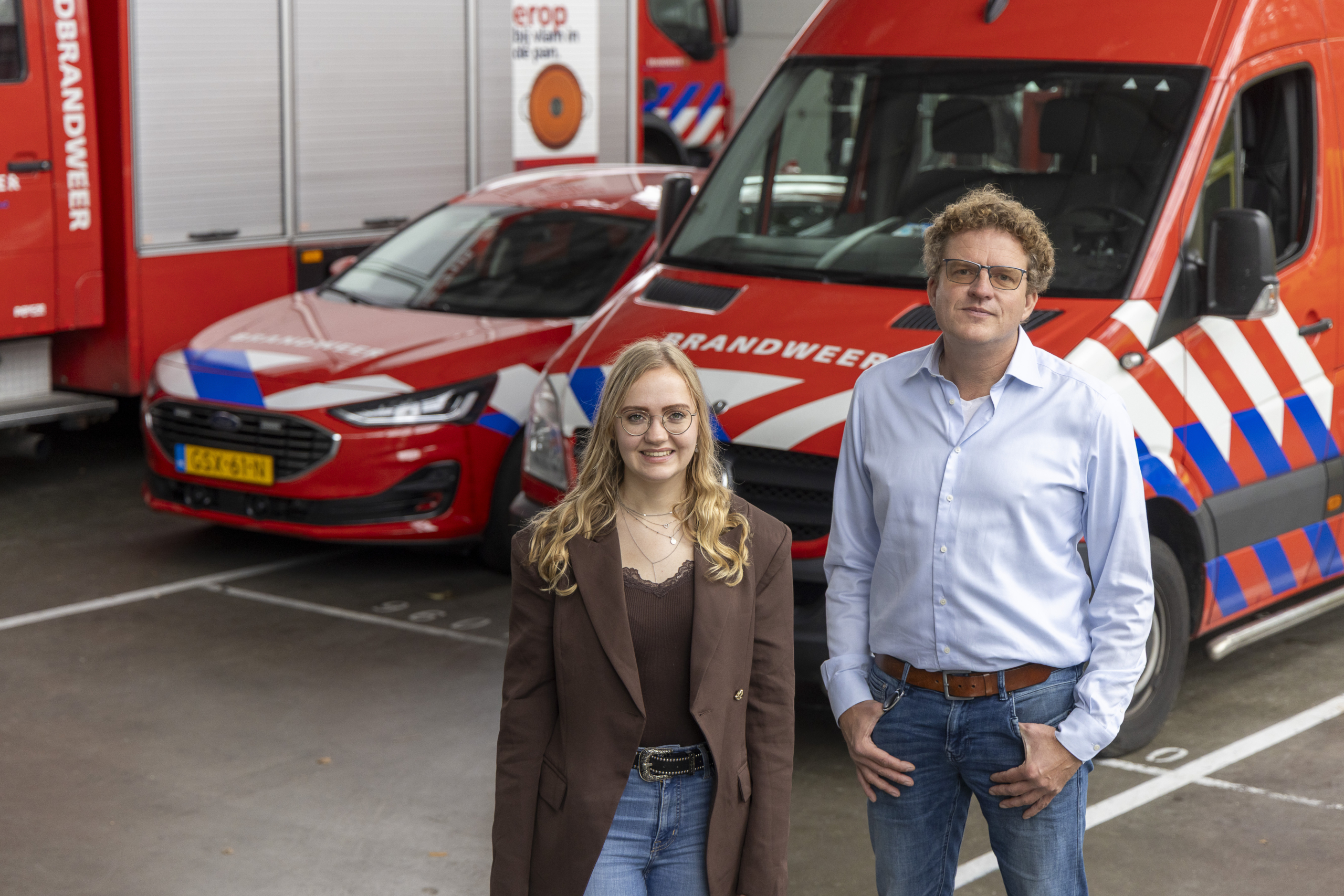Anouk Luesink en Martijn Jasperse van de Veiligheidsregio Noord- en Oost-Gelderland.