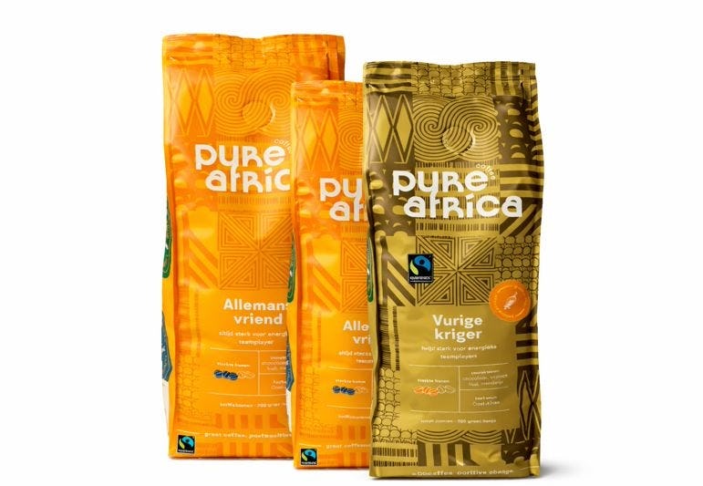 Allemansvriend & Vurige Krijger koffie van Pure Africa.