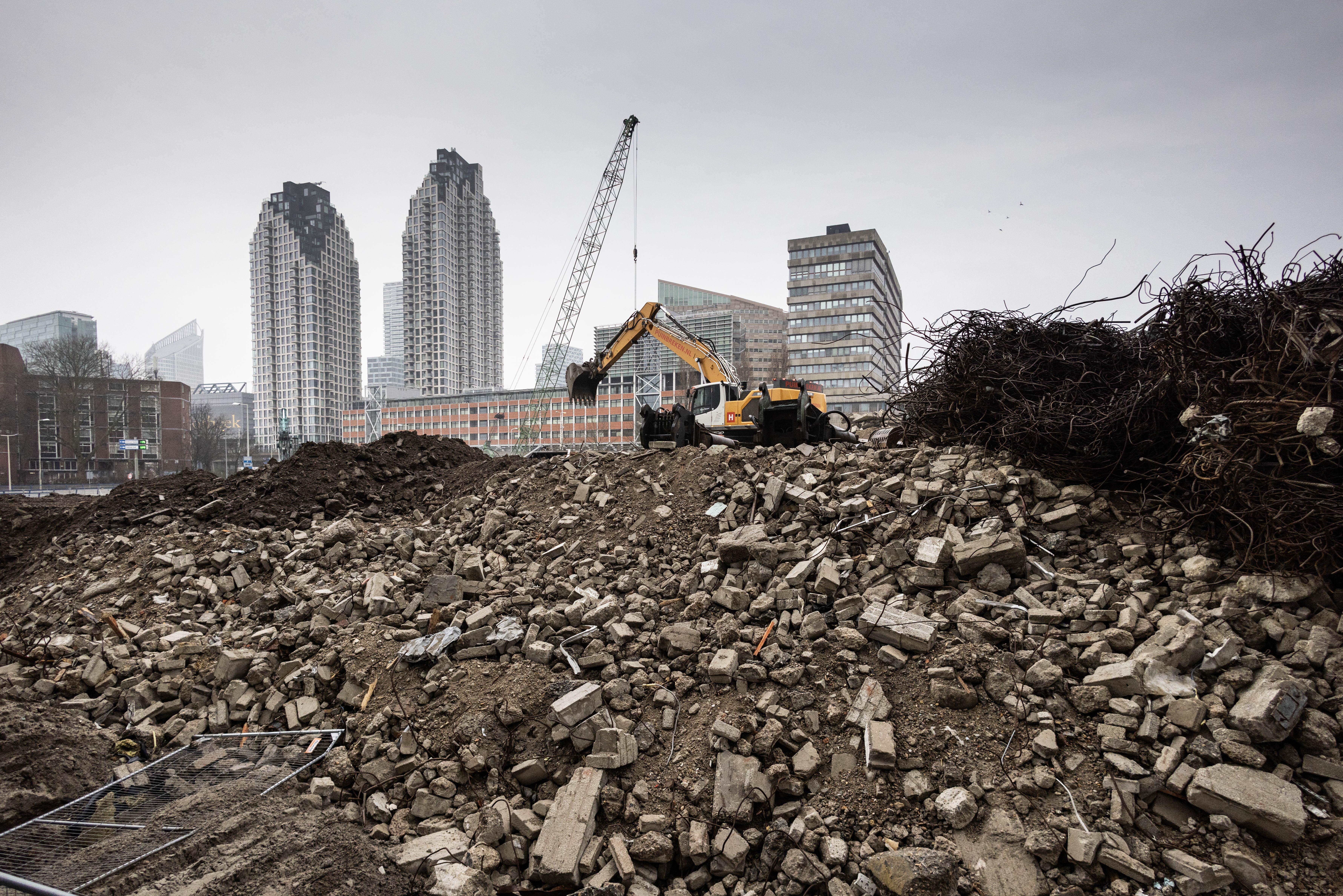 Het rijkskantoor komt op de plek van het Koninklijk Conservatorium in Den Haag. Beeld: ANP/ Hollandse Hoogte / Laurens van Putten