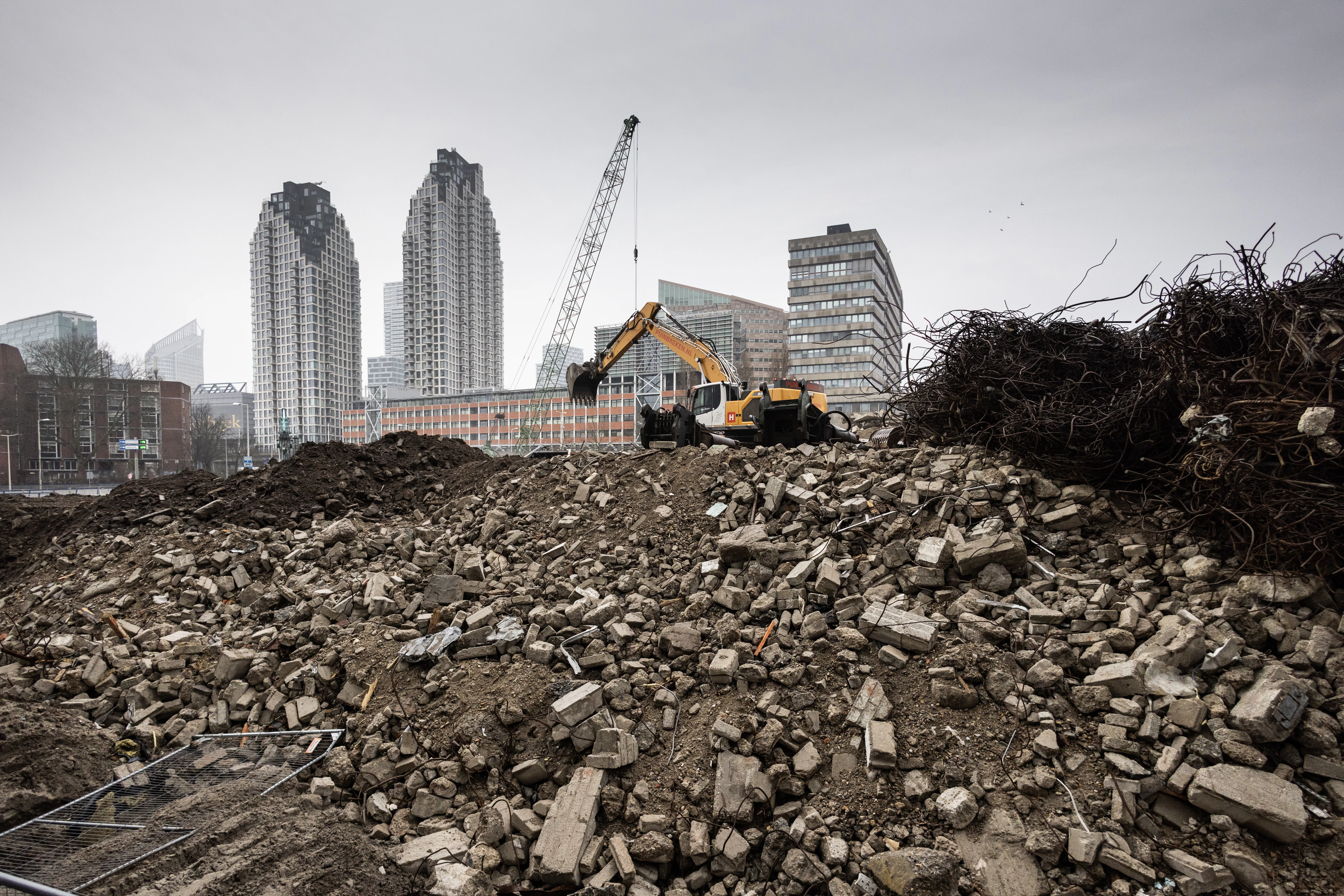 Het rijkskantoor komt op de plek van het Koninklijk Conservatorium in Den Haag. Beeld: ANP/ Hollandse Hoogte / Laurens van Putten
