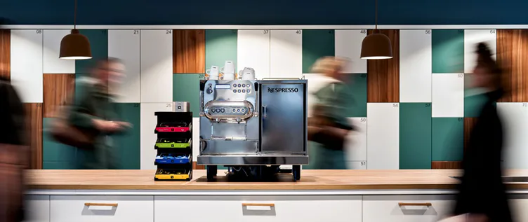 De koffiecorner van de Blue Sky Group.