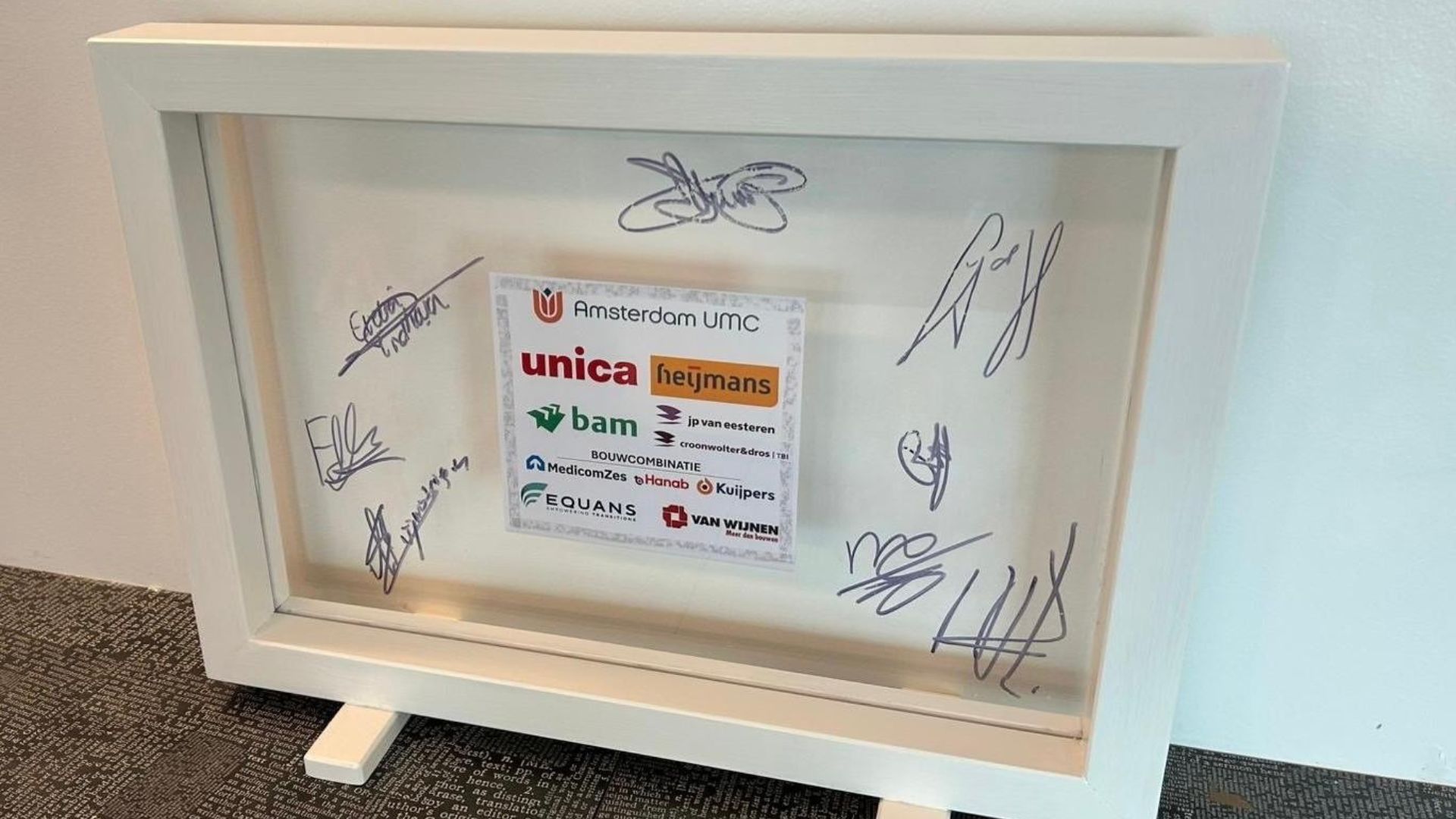 De fysieke raamovereenkomst bij Amsterdam UMC. Foto via Amsterdam UMC