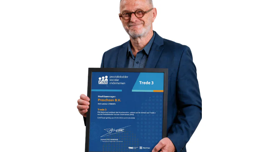 Proschoon behaalt opnieuw PSO 30+ Trede 3