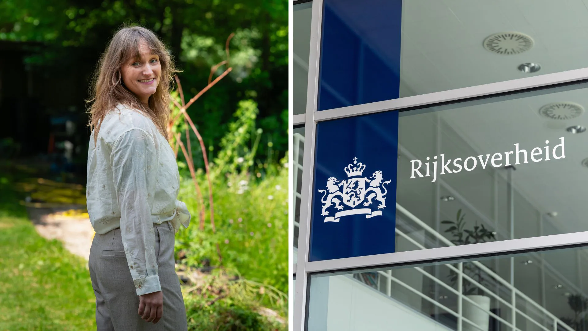 Susanne Vermeer, projectmanager bij de Rijksoverheid. Beeld links: Susanne Vermeer. Beeld rechts: Shutterstock.